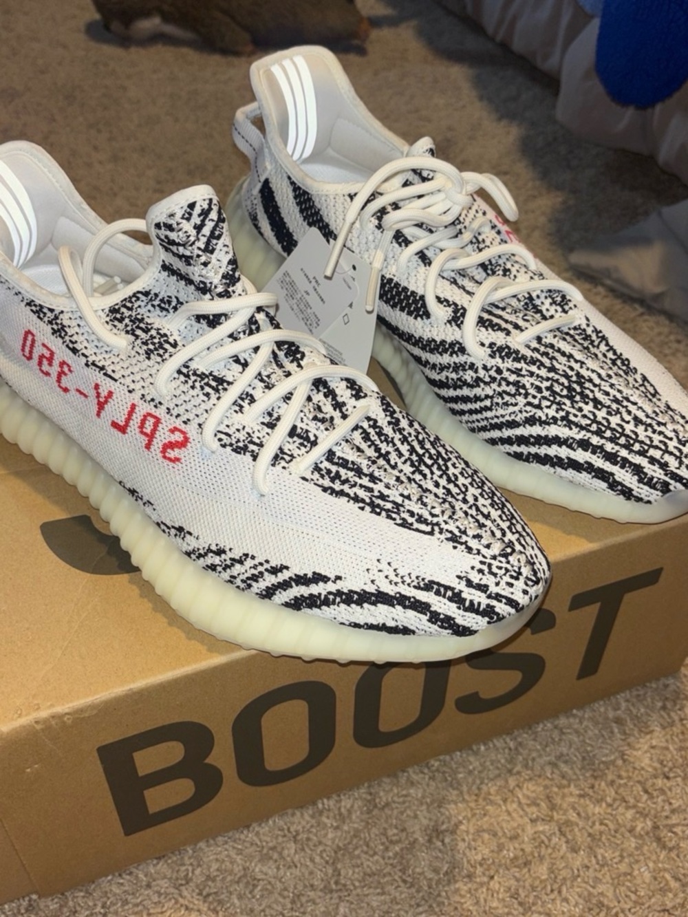 Yeezy Boost 350 V2 White/Black with Red Accent
